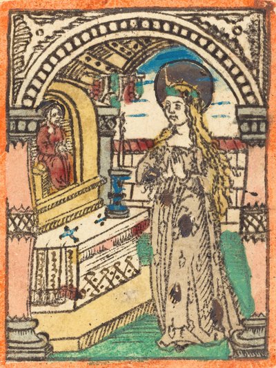 Mısır Kulakları İşlemeli Bir Cüppedeki Bakire, c. 14701480. by Unbekannt