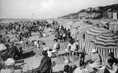 Plaj, Trouville, Fransa, 1920