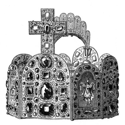 Charlemagne tacı, c8. yüzyıl, 1870 by Unbekannt