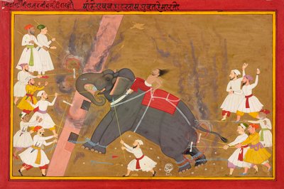 Fil Khanderao Bahadur Öldüren Sham Mahavat, Ka. 1700. by Unbekannt