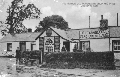 Ünlü eski demirci dükkanı, Gretna Green, Dumfriesshire, İskoçya, 20. yüzyıl by Unbekannt