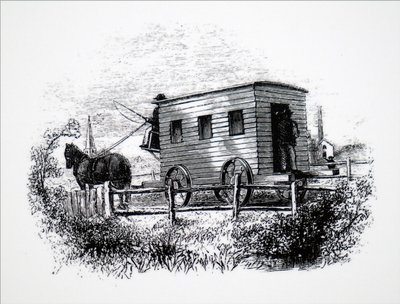 George Stephenson tarafından inşa edilen ilk yolcu vagonu by Unbekannt