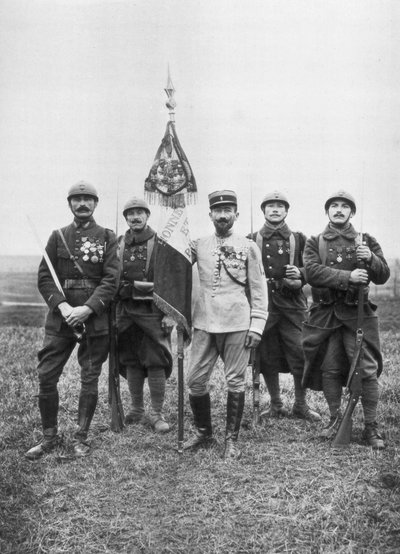 Fransız Yabancı Lejyonu Alayı de Marche bayrağı, c1914-1918 by Unbekannt