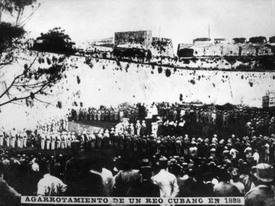 Bir mahkumun garrotte