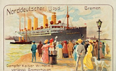 Dev SS Kaiser Wilhelm II, Bremerhaven, Almanya, 1905