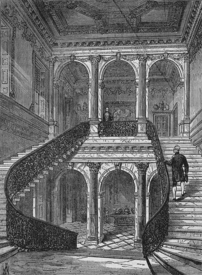 Büyük merdiven, Chesterfield House, Mayfair, Westminster, Londra, c1875 1878 by Unbekannt