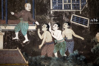 Gümüş pagoda bileşik duvarlarının içi, Reamker