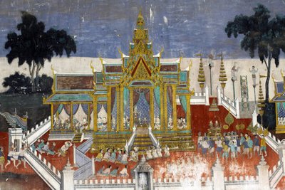 Gümüş pagoda bileşik duvarlarının içi, Reamker