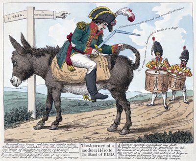 Modern bir kahramanın Elba adasına yolculuğu, 1814 by Unbekannt