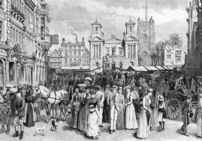 Pazar yeri, Kingston on Thames, Surrey, 1890 by Unbekannt