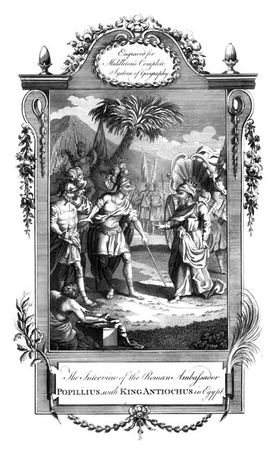 Roma Büyükelçisi Popillius ve Kral Antiochus, Mısır, 18. yüzyıl arasındaki görüşme by Unbekannt