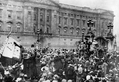 Ateşkesin okunduğuna dair resmi bildiri, Buckingham Sarayı, 1918 1936 by Unbekannt