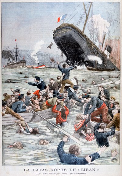 Liban adlı yolcu gemisi başka bir gemiyle çarpıştıktan sonra batıyor, 1903 by Unbekannt