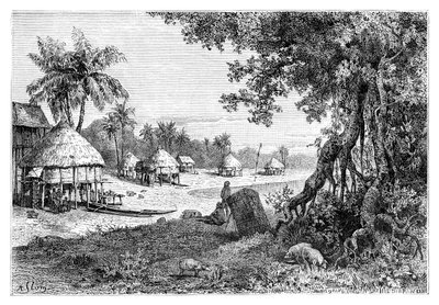 Sawi köyü, Car-Nicobar, Nikobar Adaları, Hindistan, 1895 by Unbekannt