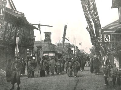 Tiyatro Sokağı, Yokohama, Japonya, 1895. by Unbekannt