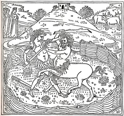 Theseus ve Centaur, Plutarch: Paralellerin Yaşamları, 1491, 1917 by Unbekannt