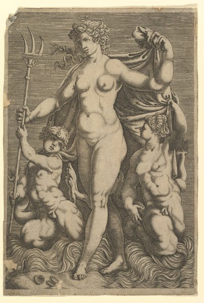 Thetis İki Tritonla Ayakta Duruyor. by Unbekannt