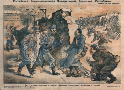 Kaçakların, bencillerin ve korkakların faaliyetleri nedeniyle köylüleri ve işçileri bekleyen budur, 1918-1919 by Unbekannt