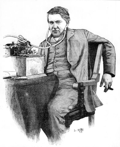 Thomas Alva Edison, Amerikalı mucit, c1906 by Unbekannt