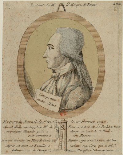 Thomas de Mahy, Marki de Favras 1744-1790. 20 Şubat 1790, 1790 tarihli Journal de Paris