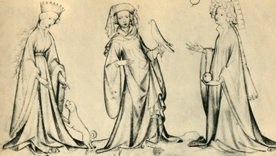 Üç genç kadın, c1400, 1943. by Unbekannt