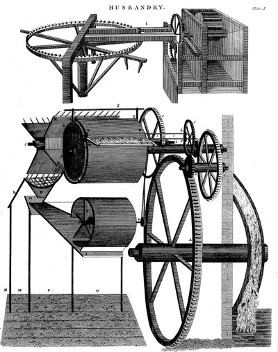 Harman makinesi Andrew Meikle, İskoç mucit ve değirmenci, 1811 by Unbekannt