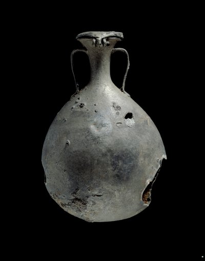 Kapaklı kalay-kurşun alaşımlı matara, XVIIIth Dynasty c1540 BC-c1292 BC by Unbekannt