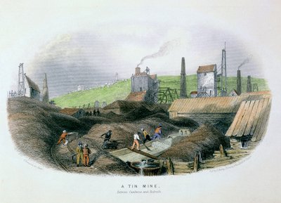 Camborne ve Redruth, Cornwall, c1860 arasındaki kalay madeni by Unbekannt