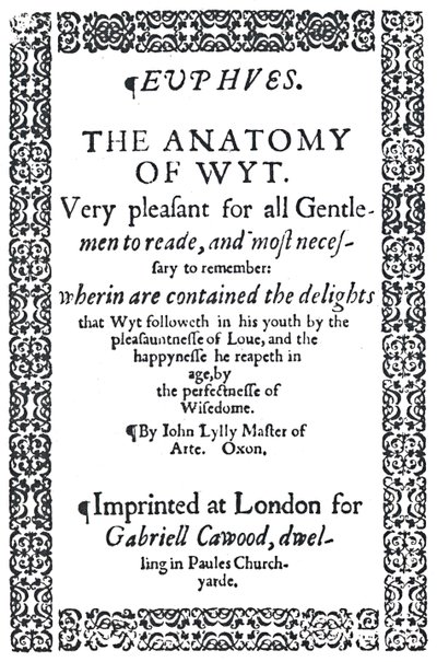 John Lylys Euphues veya The Anatomy of Wit