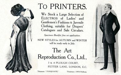 Yazıcılara - Art Reprodüksiyon Co., Ltd reklamı, 1909. by Unbekannt