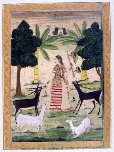 Todi Ragini, Ragmala Albümü, Rajasthan Okulu, 19. Yüzyıl by Unbekannt
