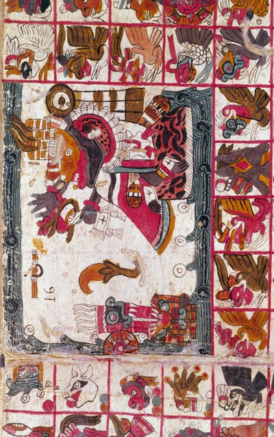 Tonalamatl Aubin, Folio 16, 15. yüzyıl by Unbekannt