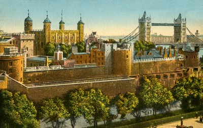 Tower Bridge ve Londra Kulesi, c1910. by Unbekannt