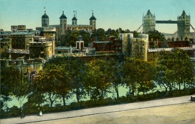 Tower Bridge ve Londra Kulesi, c1910. by Unbekannt