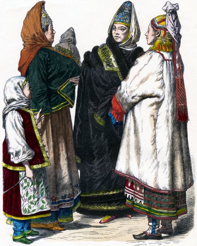 Geleneksel Rus Kostümü, c1850 by Unbekannt