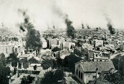 Trajik Hafta 1909, manastır yangını. "La Actualidad" dergisinde yayınlanan resim. Barselona, ​​İspanya by Unbekannt