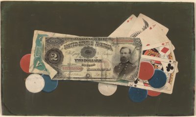 Trompe lOeil: Cips, 2 Dolar ve 5 Dolarlık Bonolarla Dolu Bir Ev by Unbekannt