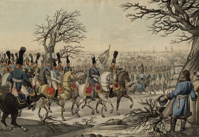 Birliklerden önce Çar Alexander I ve Kral Frederick William III, yaklaşık 1813 by Unbekannt