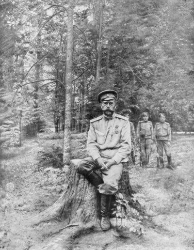 Sürgündeki Çar II. Nicholas, Tobolsk, Sibirya, 13 Ağustos 1917 by Unbekannt