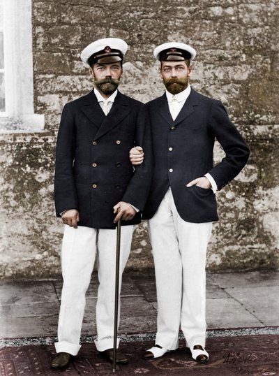 Rusya Çarı II. Nicholas ve Büyük Britanya Kralı V. by Unbekannt