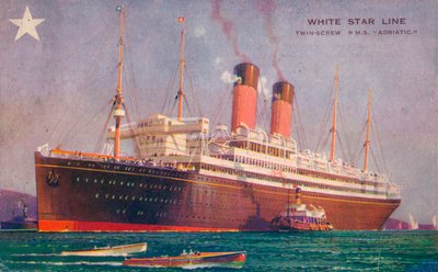 Beyaz Yıldız Hattından Çift Vidalı RMS Adriyatik, c1907 by Unbekannt