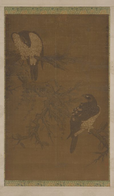 Solmuş Dalda İki Şahin, Ming hanedanı, 16. yüzyıl. by Unbekannt