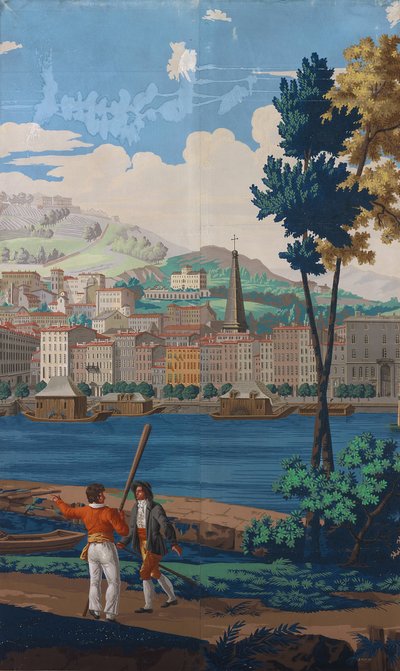 Birleştirilmiş İki Panel: The Views of Lyon, Fransa, Birinci baskı, 1821. by Unbekannt