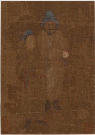 İki erkek figürü, ayakta, Ming hanedanı, 17. yüzyıl. by Unbekannt