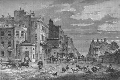 Tyburn Turnpike, Westminster, Londra, 1820 1878 by Unbekannt