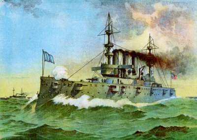USS New York, Amerikan zırhlı kruvazörü, 1898 by Unbekannt