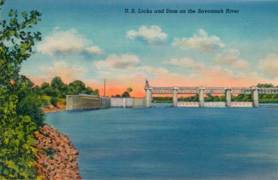 ABD Kilitleri ve Savannah Nehri üzerindeki Baraj, 1943 by Unbekannt