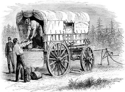 ABD askeri telgraf vagonu, Amerikan İç Savaşı, 1861-1865 c1880 by Unbekannt