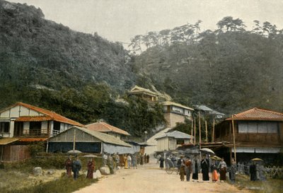 Rue A Nunobiki, P-res de Kobe, A alt d üyesi Nunobiki, Nea r Kobe, 1900. by Unbekannt
