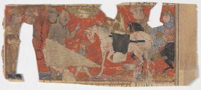 Bir Şahname Krallar Kitabından Tanımlanamayan Sahne ve Metin Parçası, yaklaşık. 1330-40. by Unbekannt